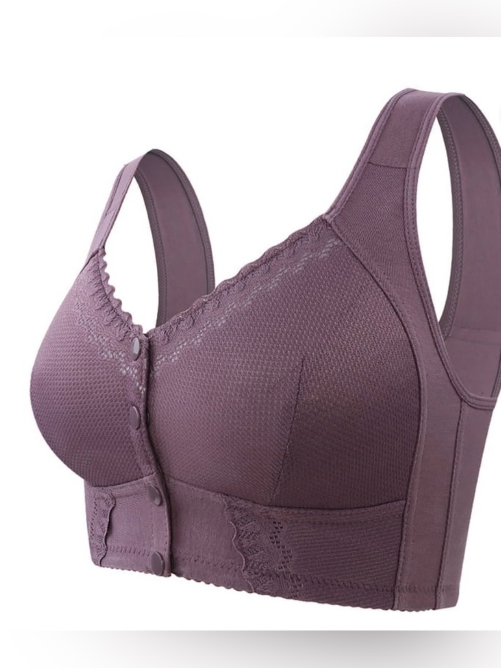 Comfort Front-Button Soft Cup Bra